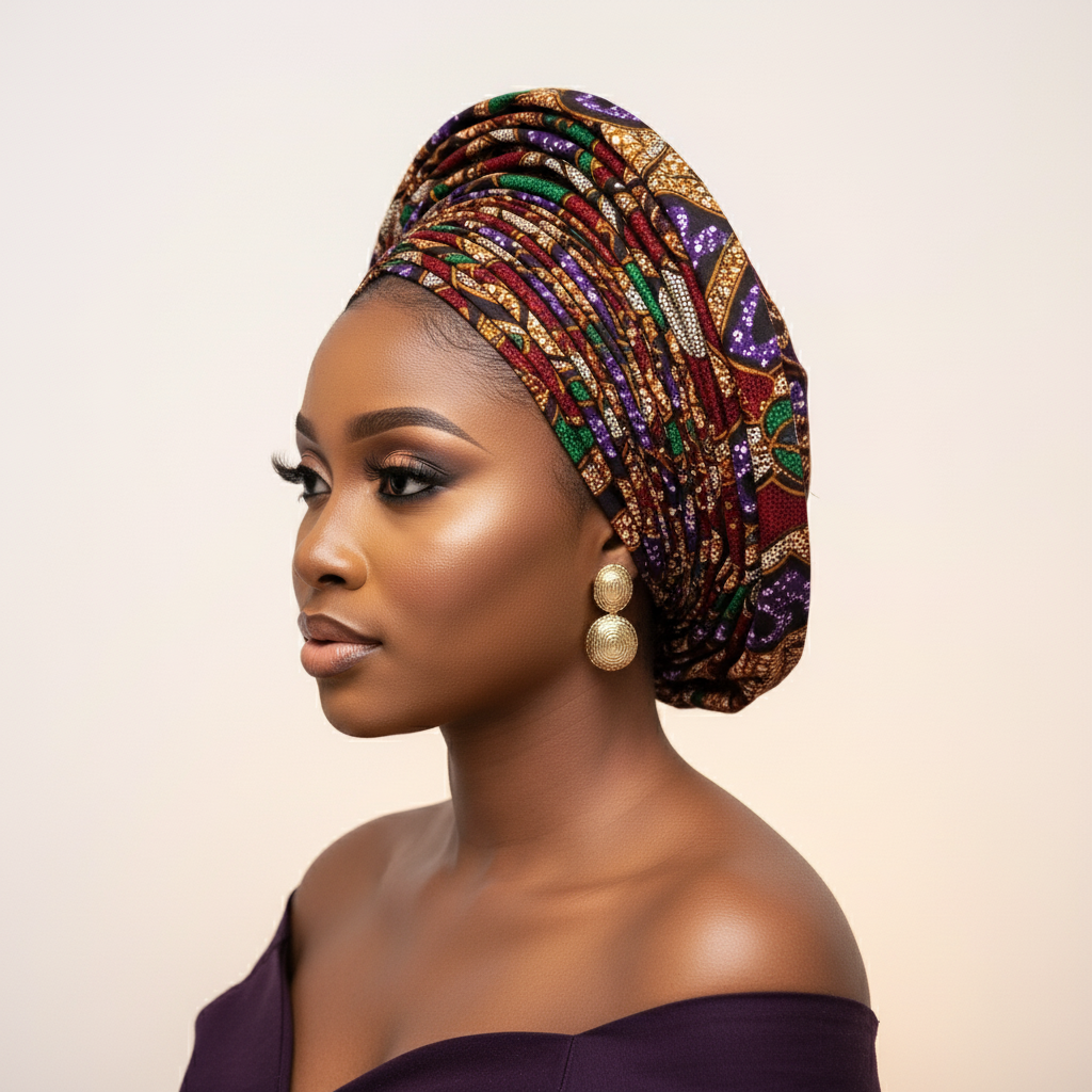 Rainbow Celebration Gele view 2