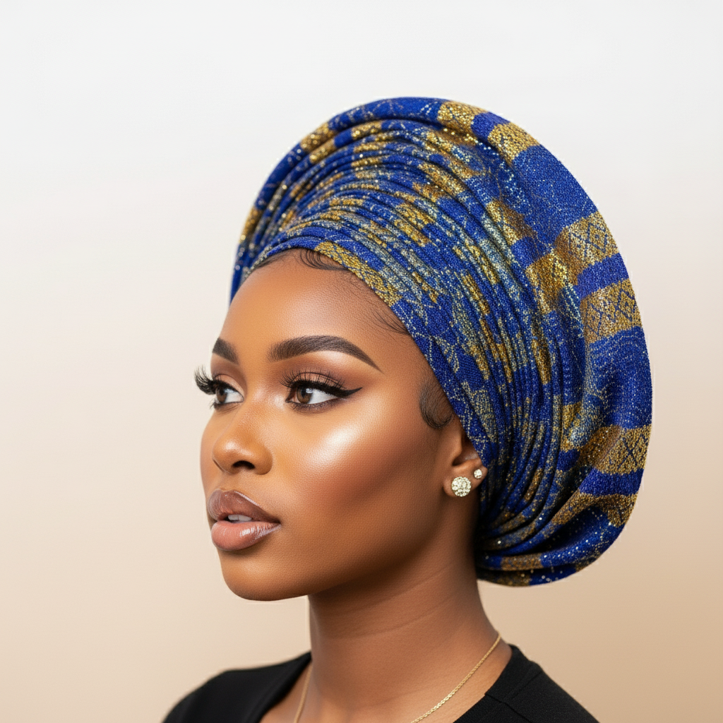 Sapphire Shimmer Gele view 2